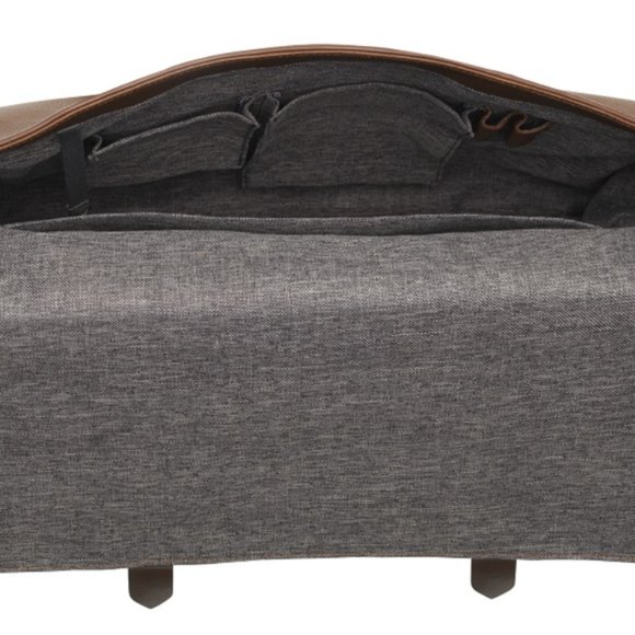 JOHNSTON & MURPHY MEN'S LEATHER FLAPOVER BRIEFCASE - Picture 4 of 4